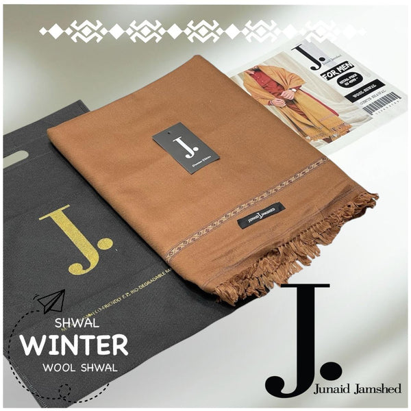 J. Men's Woolen Shawl (Biscuit Shade)